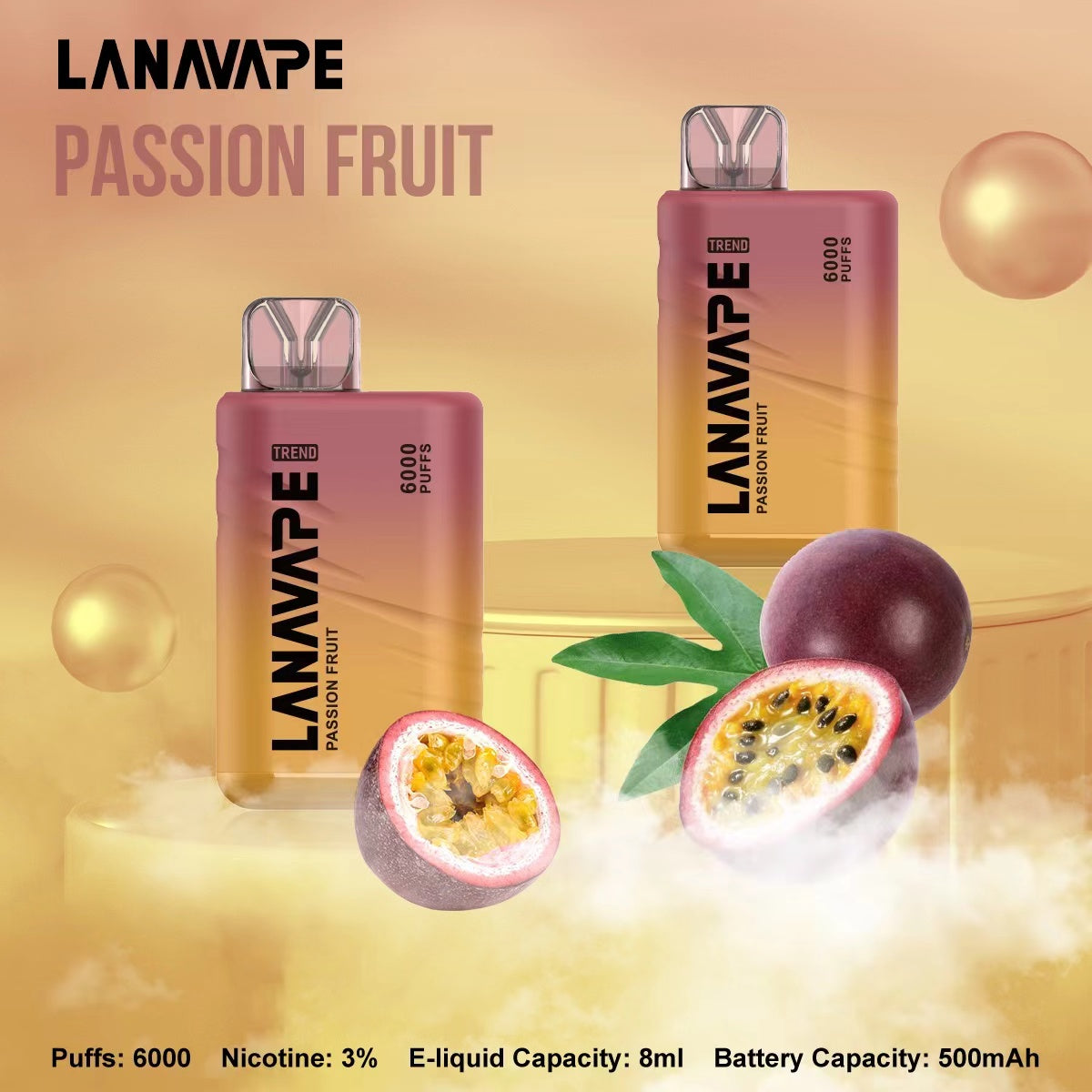 LANA BAR BC 6000 Puffs 拋棄式電子煙|大容量一次性主機|Mesh Coil網狀霧化芯|Type-C快充長續航電子煙-VAKA糖果雲煙館