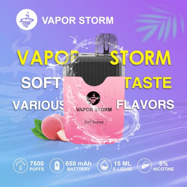 風暴 STORM 7500口拋棄式電子煙｜長效續航設計｜高容量一次性電子煙｜多款冰感水果口味-VAKA糖果雲煙館