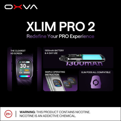 OXVA XLIM PRO 2 小蠻牛 PRO 二代｜30W智慧調節 彩色螢幕 高續航換彈式電子煙主機-台灣現貨