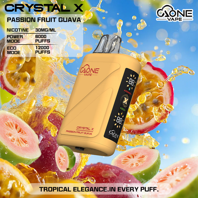 AONE Crystal X 水晶2代 12000口一次性電子煙 | 雙芯霧化透明水晶外殼大容量拋棄式Vape-糖果雲煙館