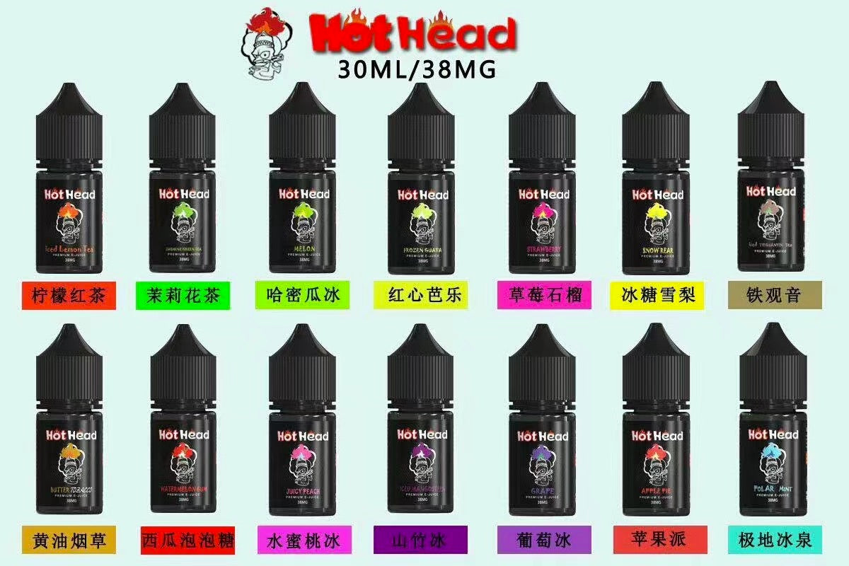 美國原裝 Hot Head 爆脾氣煙油 30ML｜全系列水果茶飲口味｜注油電子煙專用煙液-VAKA糖果雲煙館