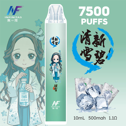 INF 無限電子煙 鬼滅之刃聯名款 7500 Puffs 一次性拋棄式｜7500口｜動漫限定設計｜多款口味-VAKA糖果雲煙館