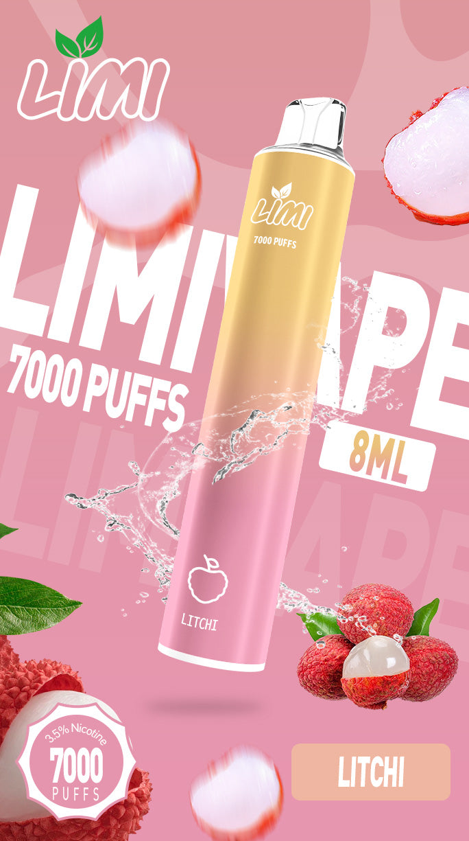LIMI 7000口拋棄式電子煙｜大容量一次性VAPE｜長效續航水果冰感口味電子煙-VAKA糖果雲煙館