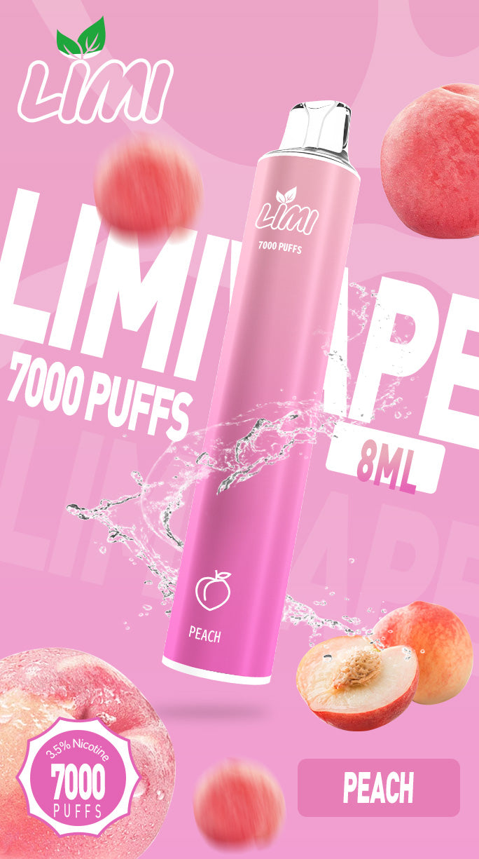 LIMI 7000口拋棄式電子煙｜大容量一次性VAPE｜長效續航水果冰感口味電子煙-VAKA糖果雲煙館