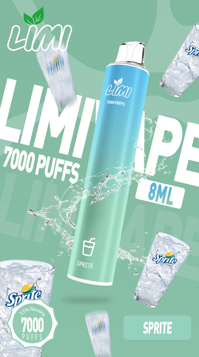 LIMI 7000口拋棄式電子煙｜大容量一次性VAPE｜長效續航水果冰感口味電子煙-VAKA糖果雲煙館