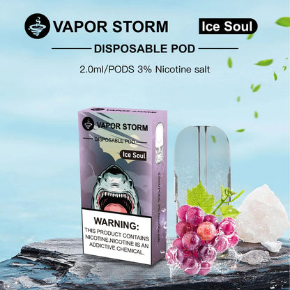 風暴 VAPOR STORM 五代煙彈｜五代通用替換煙彈｜2ML容量｜多款口味選擇｜適用風暴五代主機-台灣現貨