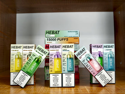 HEBAT 喜貝15000口拋棄式電子煙｜高續航一次性Vape｜水果冰感口味電子煙-VAKA糖果雲煙館