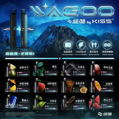 WAGOO 哇酷6500口拋棄式電子煙｜輕巧便攜・長效體驗・多口味選擇-VAKA糖果雲煙館