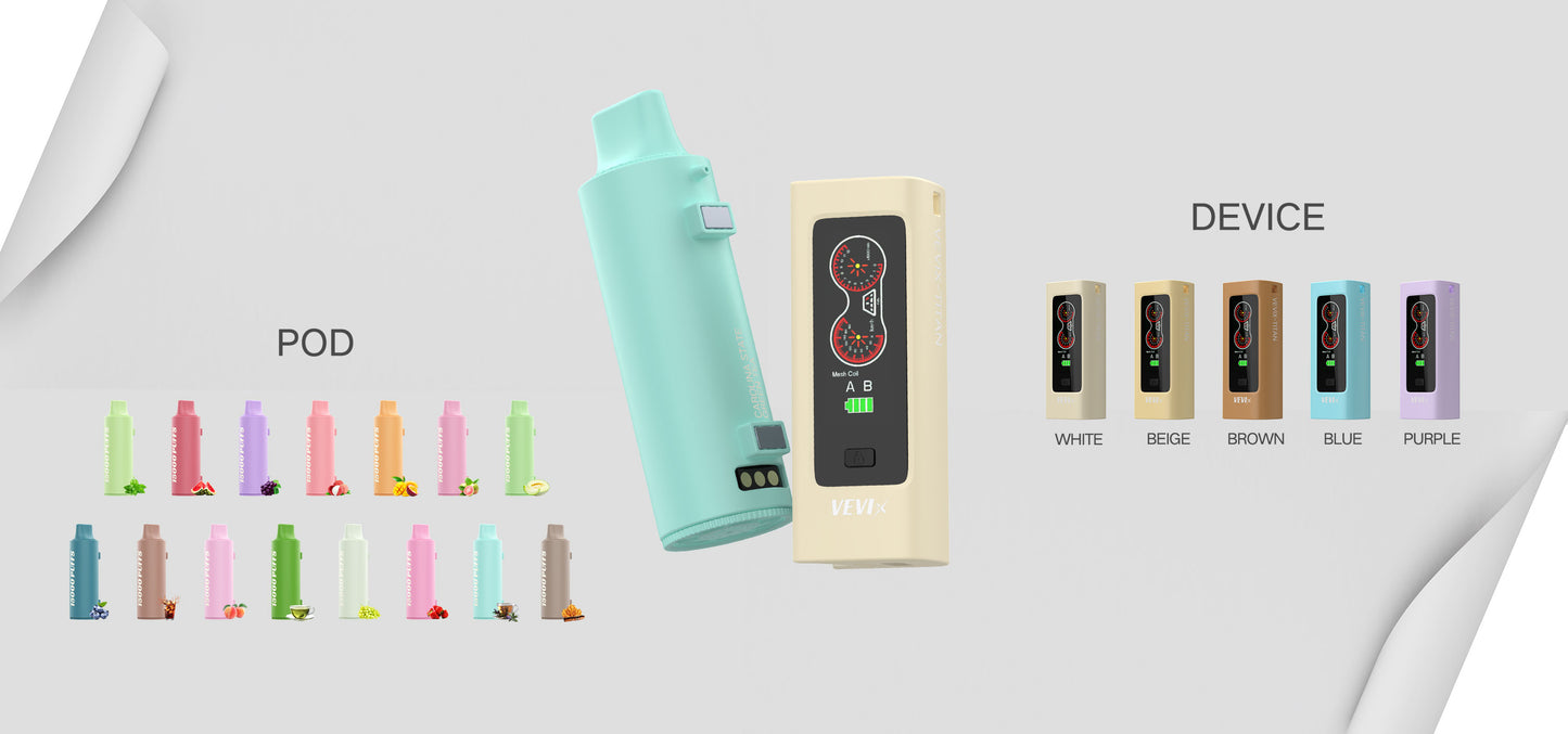 VEVIX TITAN泰坦15000口電子煙 |  棉芯換彈式耐抽拋棄式 | 單/雙發自由切換 活動：買五送一 | VAKA糖果雲煙館