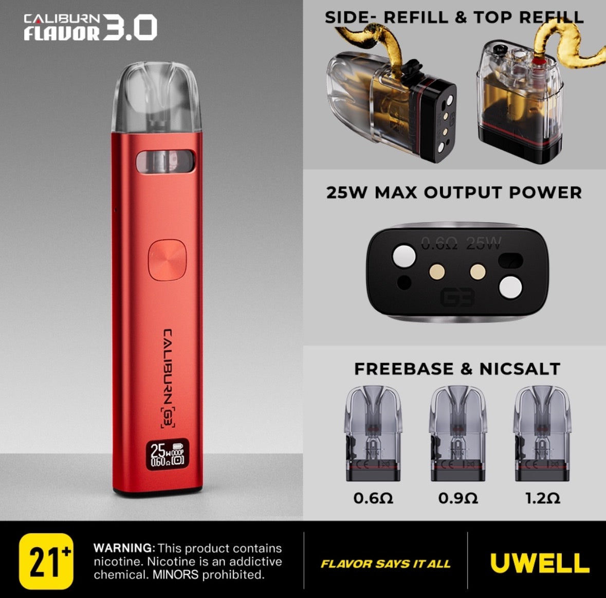 Uwell 咖喱G3主機套裝－注油電子煙桿-台灣現貨