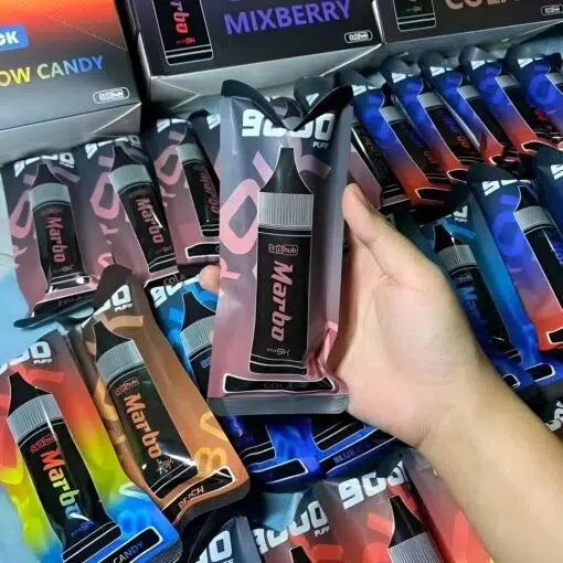 Marbo Bar 9000口拋棄式電子煙｜14ML大容量煙油｜Mesh網狀霧化芯｜MTL/DTL氣流調節｜Type-C充電一次性電子煙-VAKA糖果雲煙館