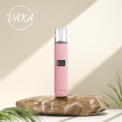 VAKA 皮革主機｜高級皮革質感｜雙檔功率調節｜LED電量顯示｜Type-C 快充｜通用一代煙彈-台灣現貨