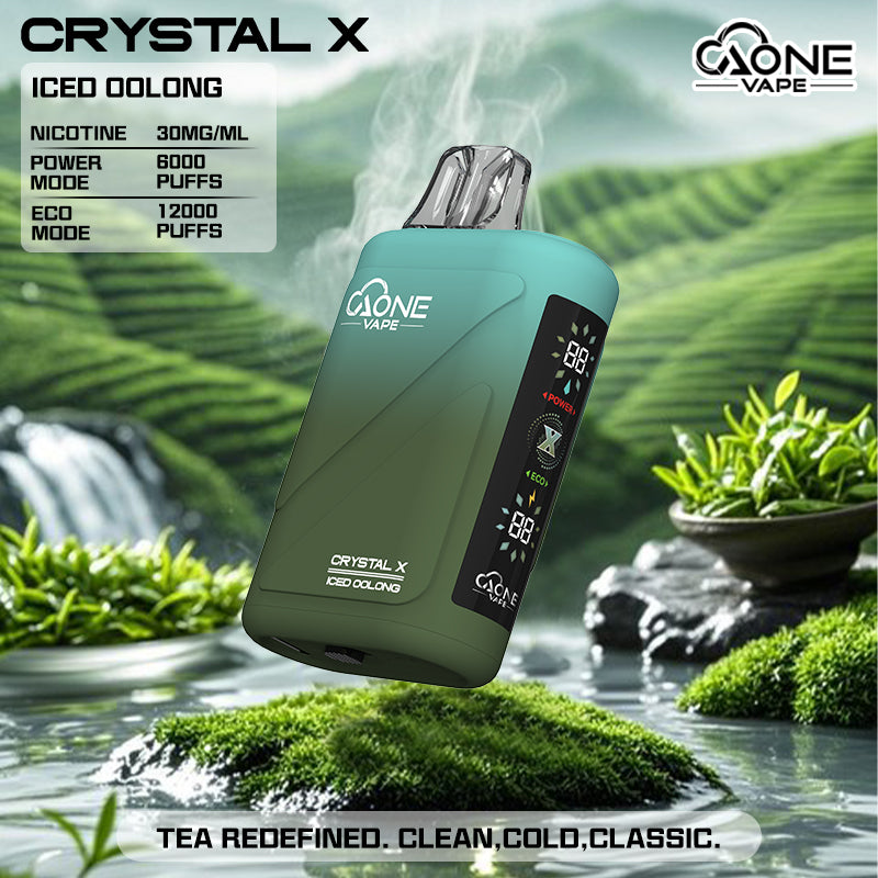 AONE Crystal X 水晶2代 12000口一次性電子煙 | 雙芯霧化透明水晶外殼大容量拋棄式Vape-糖果雲煙館