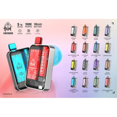 HEBAT 喜貝 10000口拋棄式電子煙｜超長續航一次性電子菸｜多款冰感水果口味選擇-VAKA糖果雲煙館