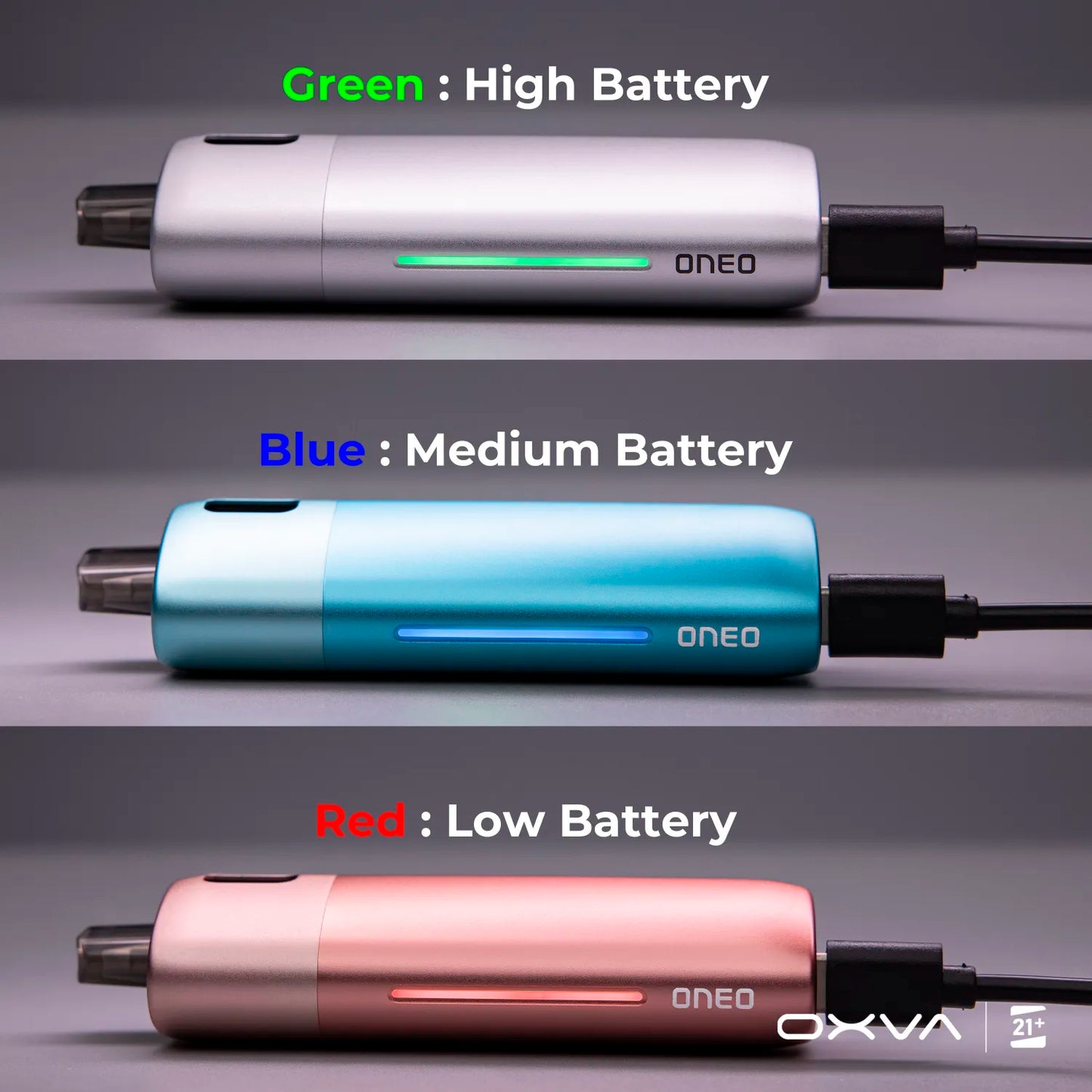OXVA ONEO 奧尼奧 40W 電子煙主機｜1600mAh大電量｜3.5ML注油空彈｜可調氣流｜RGB燈效-台灣現貨