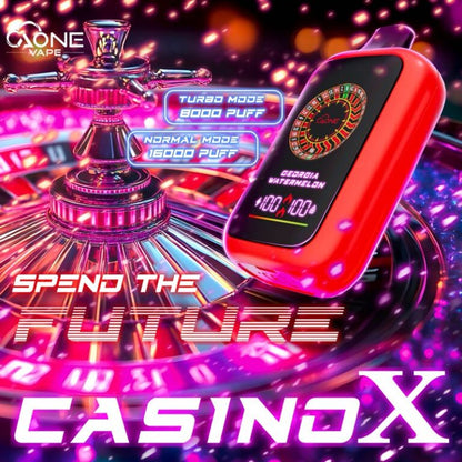 AONE VAPE CASINO X 16000口一次性電子煙｜賭場轉盤互動設計｜雙模式輸出｜RGB燈效智能顯示-VAKA糖果雲煙館