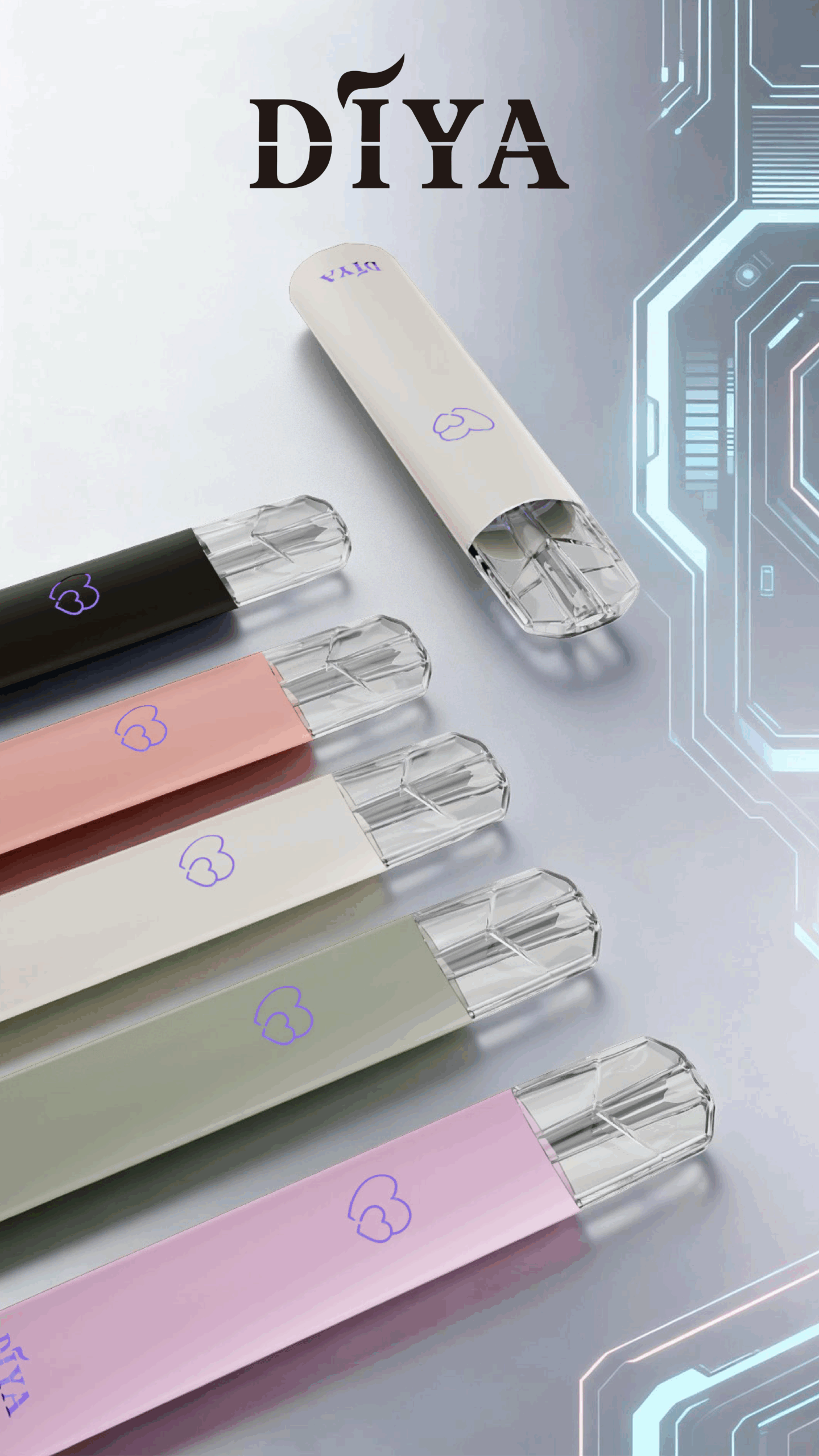 DIYA 叮啞一代主機｜通用一代煙彈｜Type-C 快充｜輕巧便攜電子霧化主機-台灣現貨