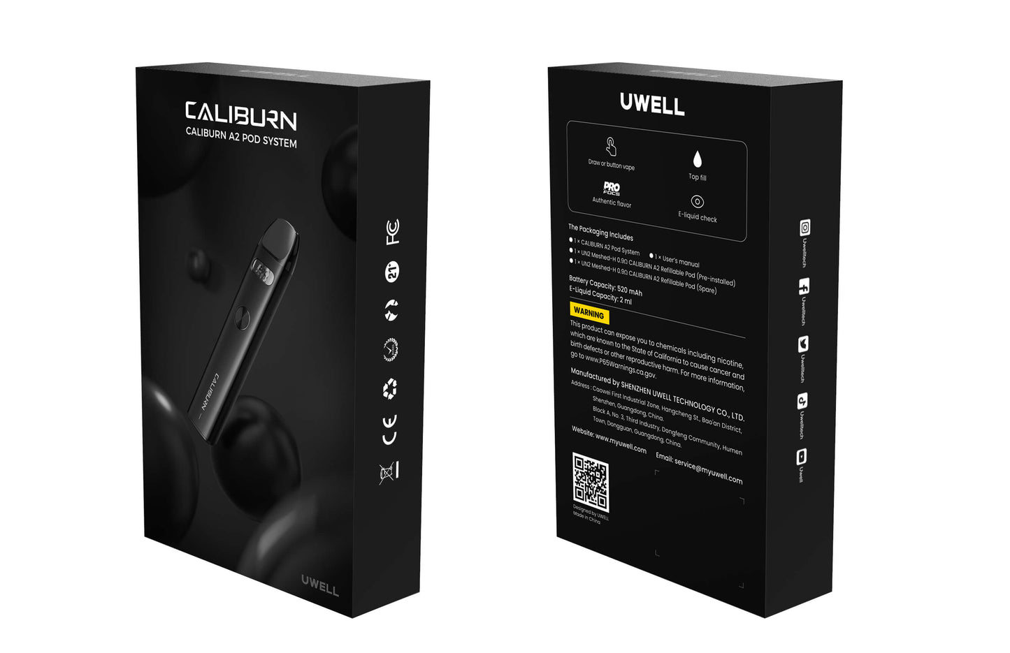 Uwell 咖喱 A2 主機套裝｜輕巧便攜・穩定輸出・細膩口感-台灣現貨