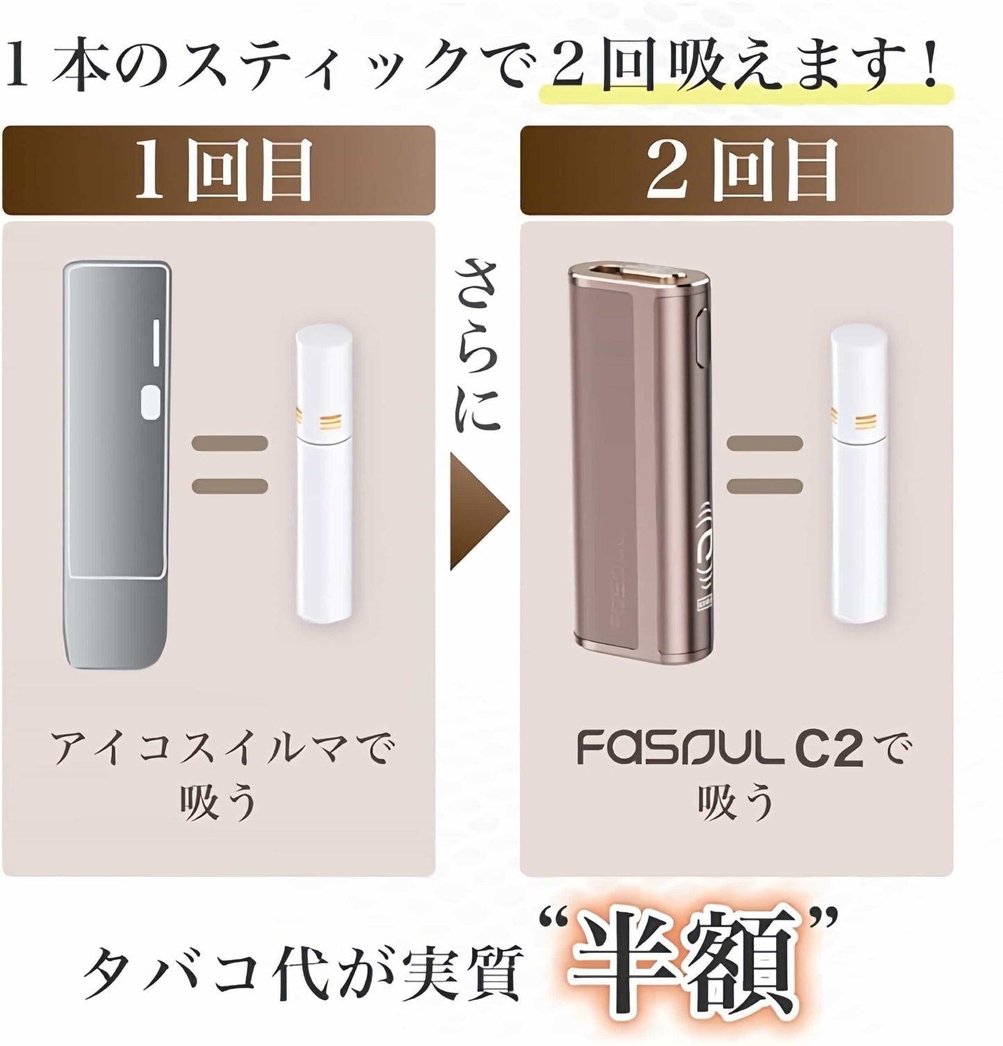 Fasoul C2 二回機加熱菸主機｜智慧雙迴路溫控 · 輕奢質感｜適用TEREA｜現貨秒發
