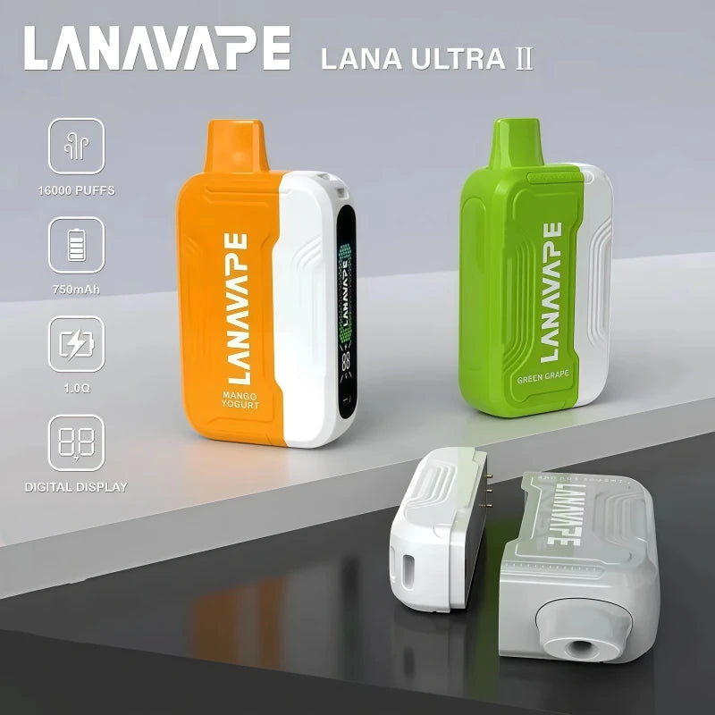 LANA Ultra II 16000口拋棄式電子煙 | 磁吸換彈款拋棄式主機 | 活動：買三送一隻主機 | VAKA糖果雲煙館