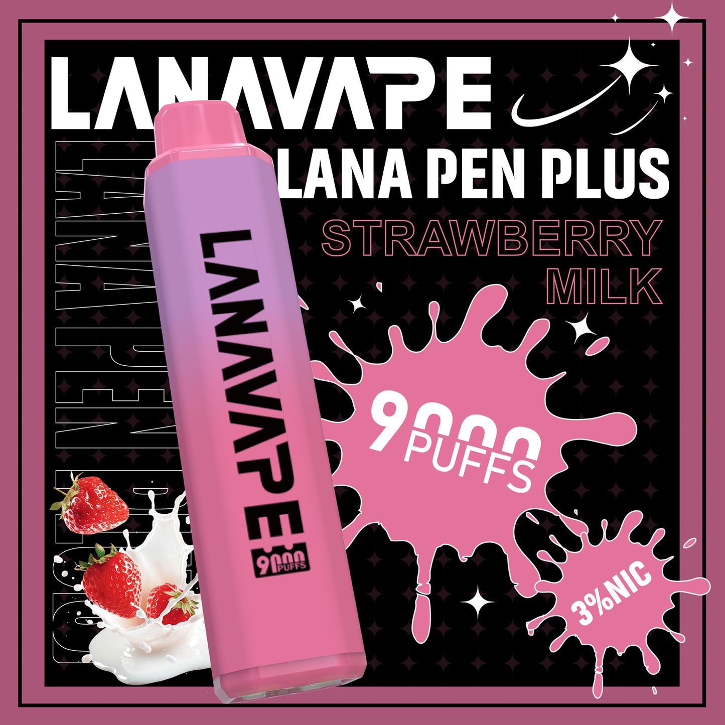 LANA 9000口拋棄式電子煙｜15ML大容量煙油｜長效續航水果口味一次性電子煙-VAKA糖果雲煙館