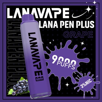 LANA 9000口拋棄式電子煙｜15ML大容量煙油｜長效續航水果口味一次性電子煙-VAKA糖果雲煙館