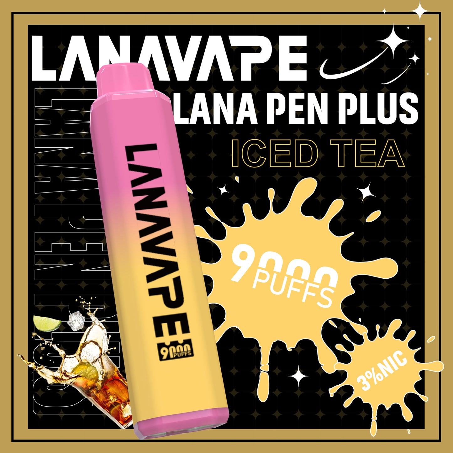 LANA 9000口拋棄式電子煙｜15ML大容量煙油｜長效續航水果口味一次性電子煙-VAKA糖果雲煙館