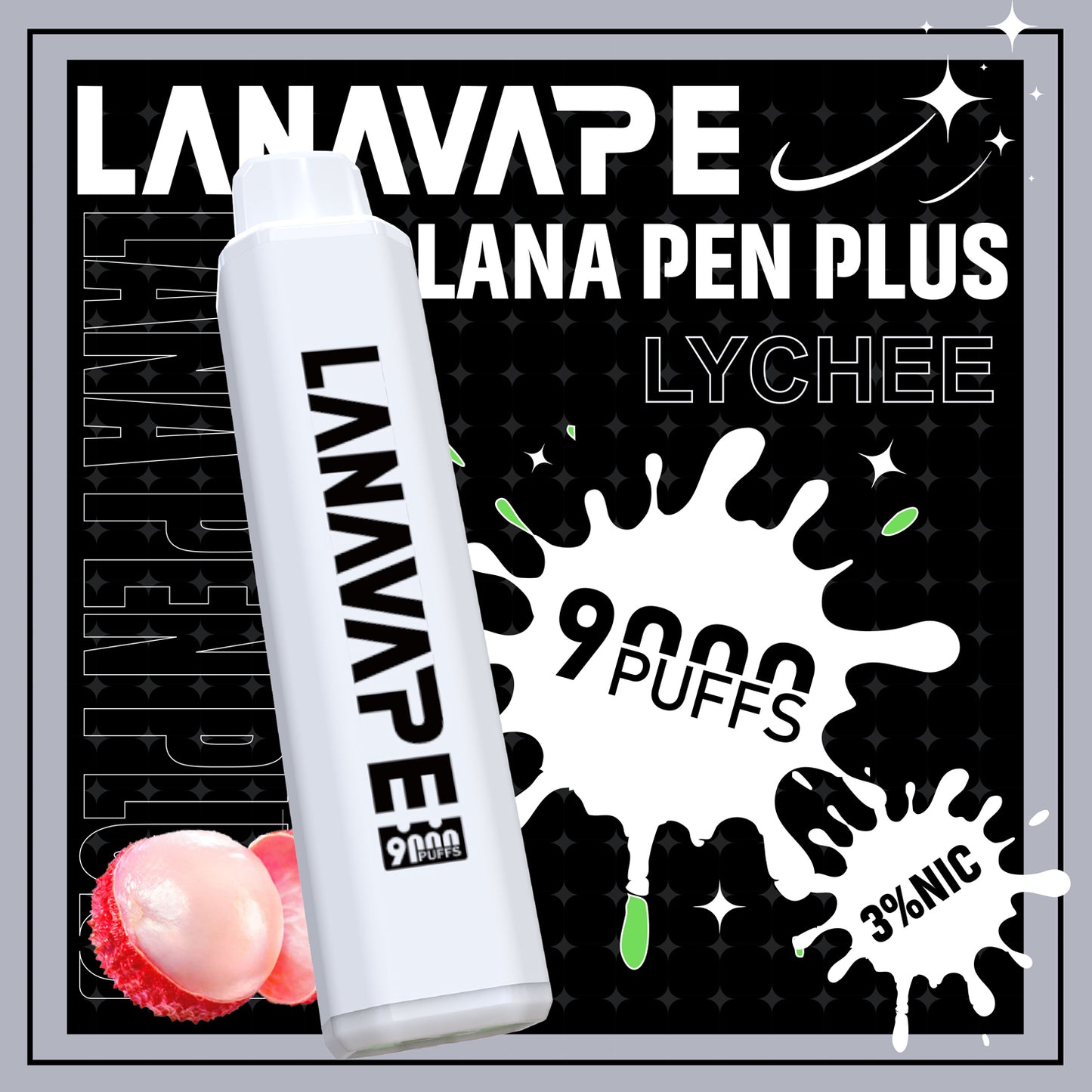 LANA 9000口拋棄式電子煙｜15ML大容量煙油｜長效續航水果口味一次性電子煙-VAKA糖果雲煙館