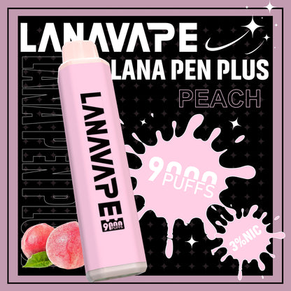 LANA 9000口拋棄式電子煙｜15ML大容量煙油｜長效續航水果口味一次性電子煙-VAKA糖果雲煙館