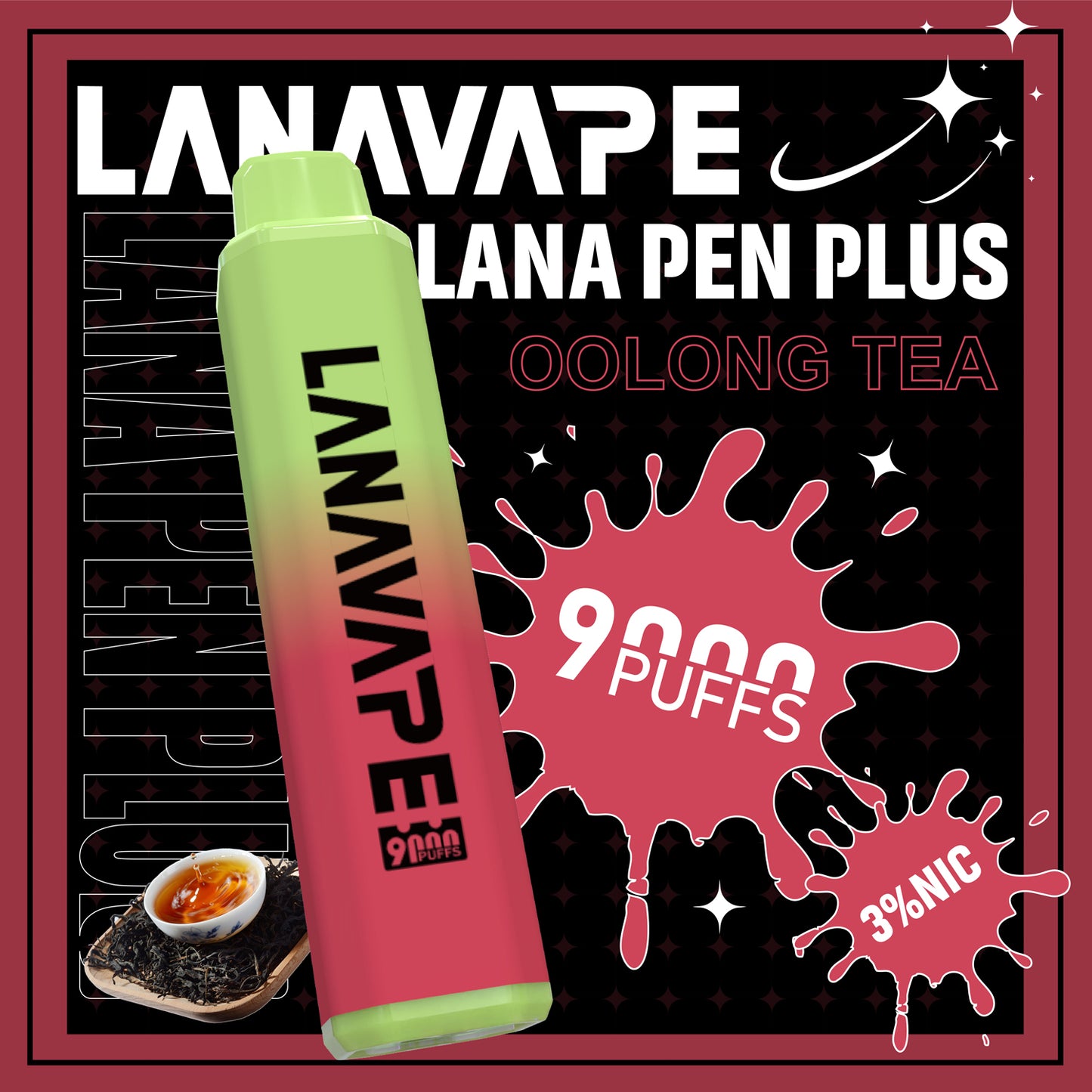 LANA 9000口拋棄式電子煙｜15ML大容量煙油｜長效續航水果口味一次性電子煙-VAKA糖果雲煙館