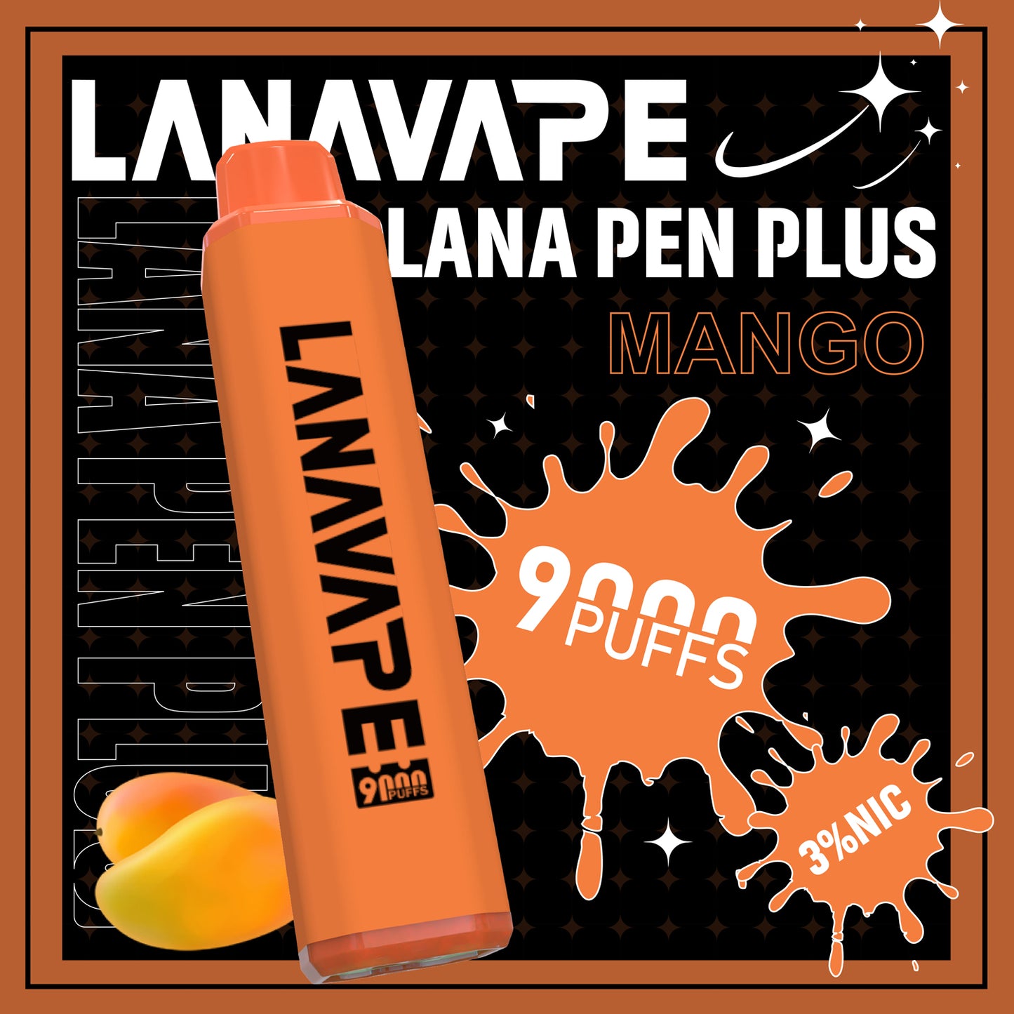 LANA 9000口拋棄式電子煙｜15ML大容量煙油｜長效續航水果口味一次性電子煙-VAKA糖果雲煙館