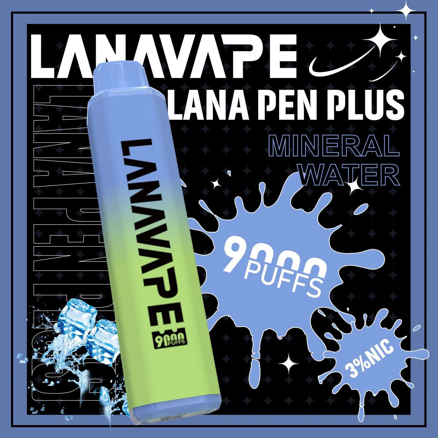 LANA 9000口拋棄式電子煙｜15ML大容量煙油｜長效續航水果口味一次性電子煙-VAKA糖果雲煙館