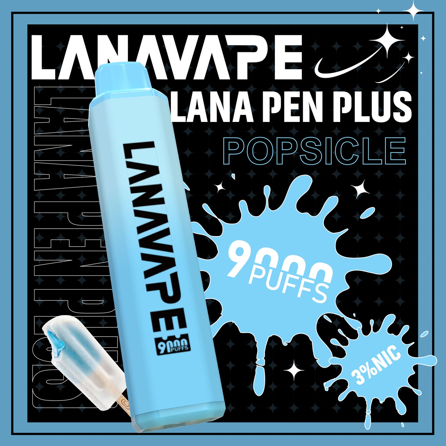 LANA 9000口拋棄式電子煙｜15ML大容量煙油｜長效續航水果口味一次性電子煙-VAKA糖果雲煙館