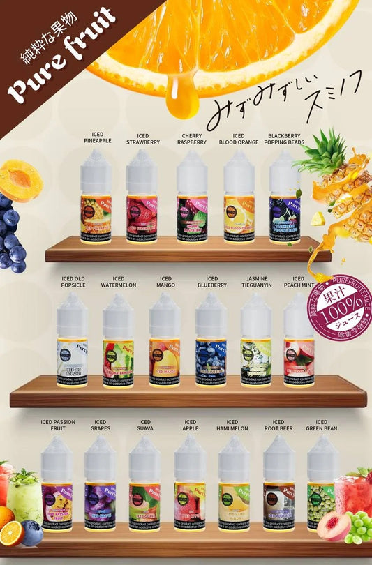 Pure Fruit 純粹果物煙油 30ML｜水果系列電子煙油｜天然果香風味 Vape Juice｜多口味煙油推薦-VAKA糖果雲煙館