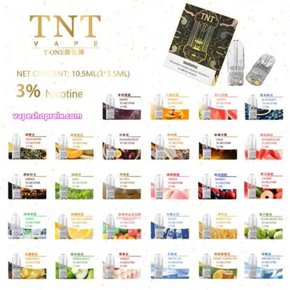 TNT煙彈｜TNT Vape替換煙彈｜多種水果風味選擇｜濃郁口感穩定霧化體驗｜電子煙配件-台灣現貨