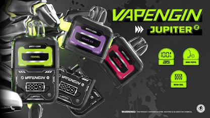 VAPENGIN 木星 JUPITER 6500口拋棄式電子煙｜長效續航設計｜潮流便攜外型｜多款特色風味選擇-VAKA糖果雲煙館