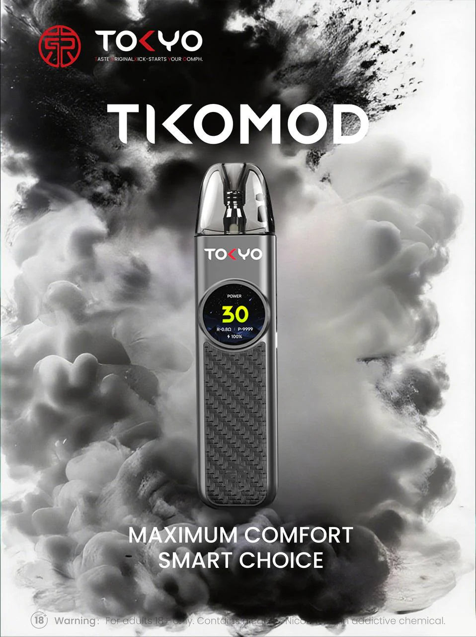 TOKYO TIKO MOD 東京帝刻菸油套裝｜智慧螢幕注油主機 霧化套裝-台灣現貨