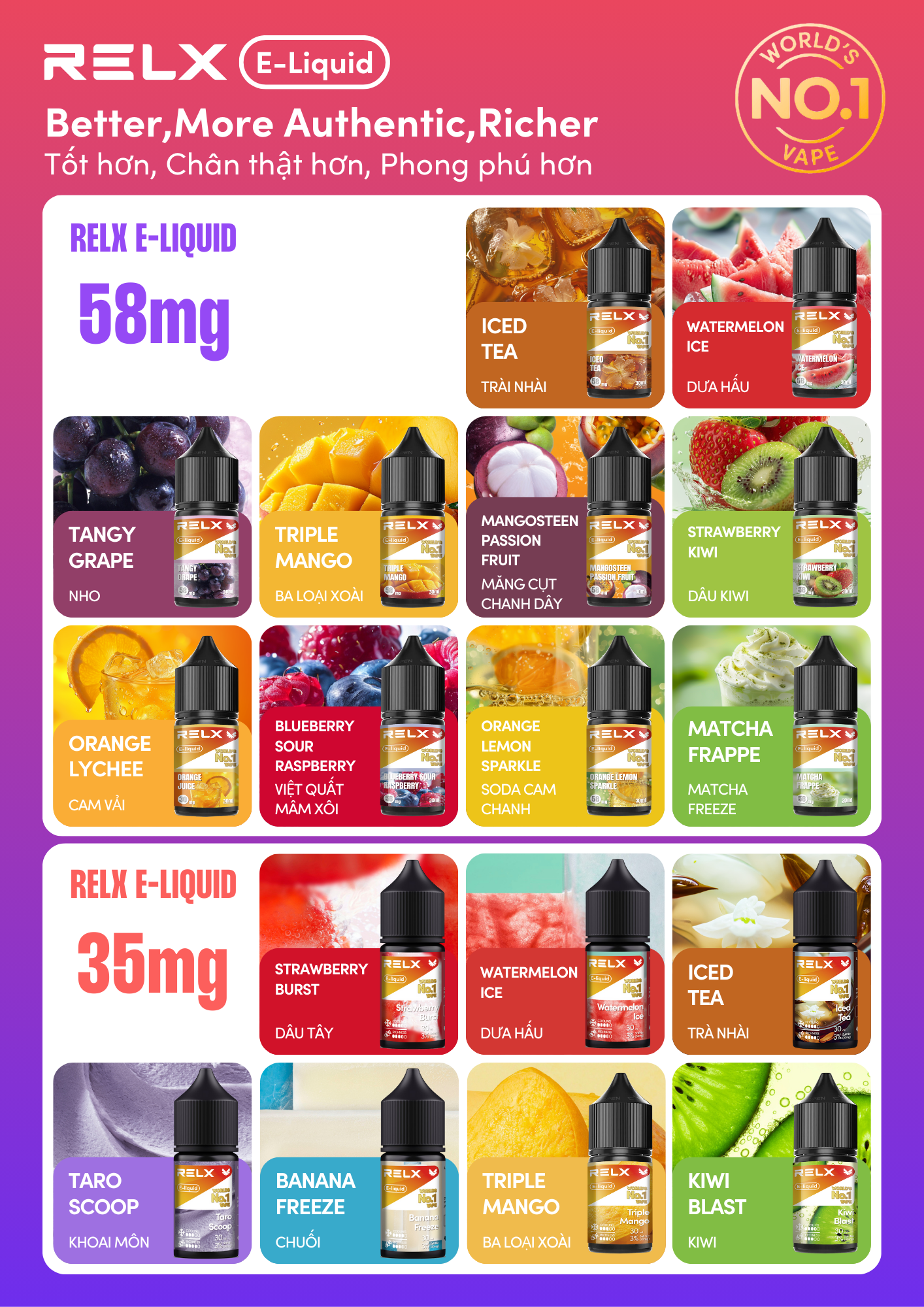 RELX 悅刻煙油 30ML｜原裝尼古丁鹽煙油｜水果冰感多口味小煙油推薦-VAKA糖果雲煙館