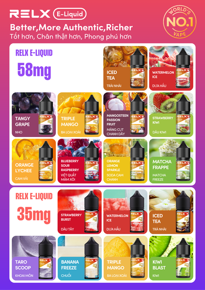 RELX 悅刻煙油 30ML｜原裝尼古丁鹽煙油｜水果冰感多口味小煙油推薦-VAKA糖果雲煙館