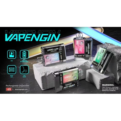 VAPENGIN 冥王星 PLUTO 7500口拋棄式電子煙｜可充電設計｜智慧顯示螢幕｜高容量一次性主機-VAKA糖果雲煙館