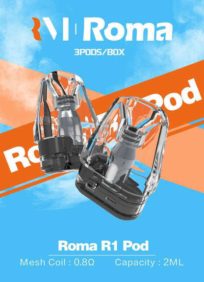 Roma R1 注油式主機｜300mAh 智慧螢幕｜7-30W 功率可調｜Type-C 快充-台灣現貨