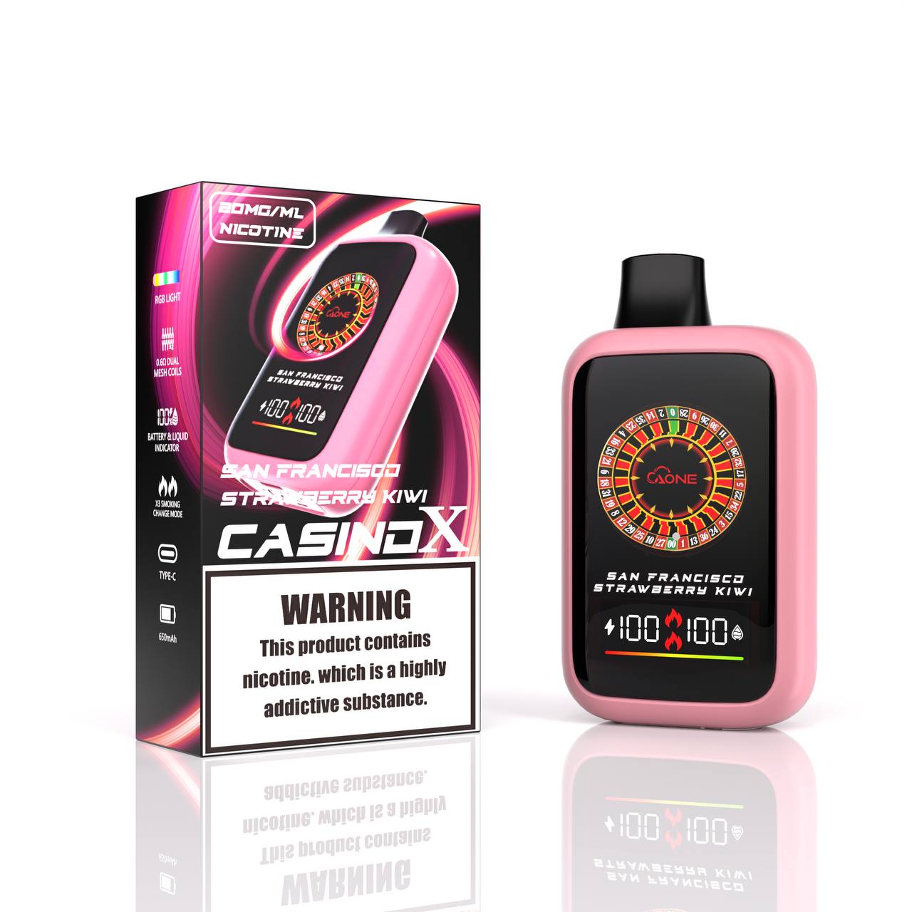 AONE VAPE CASINO X 16000口一次性電子煙｜賭場轉盤互動設計｜雙模式輸出｜RGB燈效智能顯示-VAKA糖果雲煙館